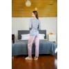 Moda Kadın Penye Uzun Kol Pijama Takım