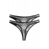 Moda Kadın Siyah Beyaz Desenli 2li Tanga Slip