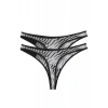 Moda Kadın Siyah Beyaz Desenli 2li Tanga Slip