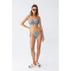 Moda Kadın Straplez Mavi Bikini Takımı