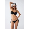 Moda Kadın Straplez Siyah Bikini Takımı
