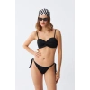 Moda Kadın Straplez Siyah Bikini Takımı