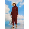 Moda Kadın Tam Tesettür Bordo Mayo