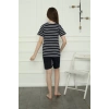 Moda Kız Çocuk Penye Şortlu Pijama Takım Lacivert