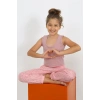Moda Kız Çocuk Sıfır Kol Gül Kurusu Penye Pijama Takım