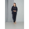 Moda Polar Kadın Pijama Takımı Lacivert