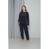 Moda Polar Kadın Pijama Takımı Lacivert