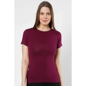 Moda Bayan Kısa Kol Body Mor