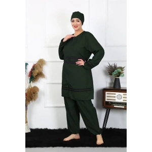 Moda Büyük Beden Tesettür Mayo Haki