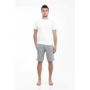 Moda Erkek Cepli Pamuk Şort Gri
