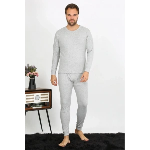 Moda Erkek Pamuk Gri İçlik Takım