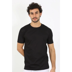 Moda Erkek Sıfır Yaka Siyah Penye Atlet