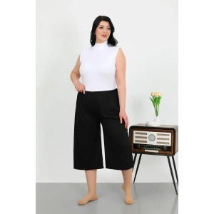 Moda Kadın Büyük Beden Bürümcük Kapri