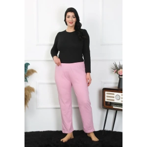 Moda Kadın Büyük Beden Pembe Tek Alt Pijama