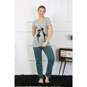 Moda Kadın Kısa Kol Penye Pijama Takımı