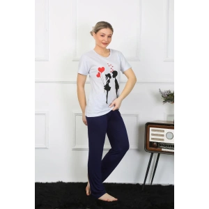 Moda Kadın Kısa Kol Penye Pİjama Takımı