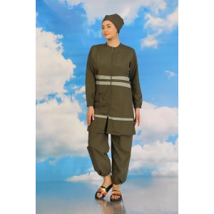 Moda Kadın Tam Tesettür Mayo Haki