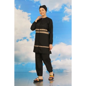 Moda Kadın Tam Tesettür Mayo Siyah