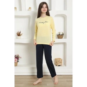 Moda Kız Çocuk Penye Pijama Takım Sarı