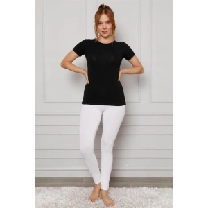 Moda Penye Likralı Tayt Beyaz