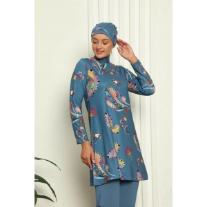 Moda Tam Tesettür Dijital Desenli Mayo 31043