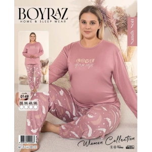 Boyraz 0149 Kadın Battal Uzun Kol Pijama Takımı
