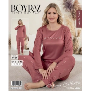 Boyraz 0154 Kadın Sandy Soft Uzun Kol Pijama Takımı