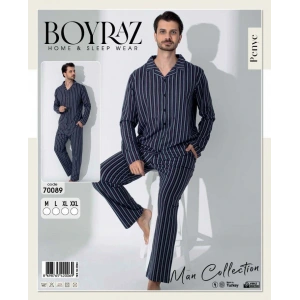 Boyraz 70089 Erkek Uzun Kol Penye Pijama Takımı