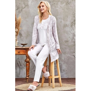 Flz 31-104 Bayan Kadife Sabahlık Pijama Takımı