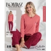 Boyraz 04047 Kadın Raporlu Uzun Kol Pijama Takımı