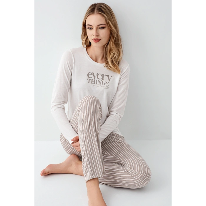 Arnetta 3424-s Kadın Uzun Kol Pijama Takım