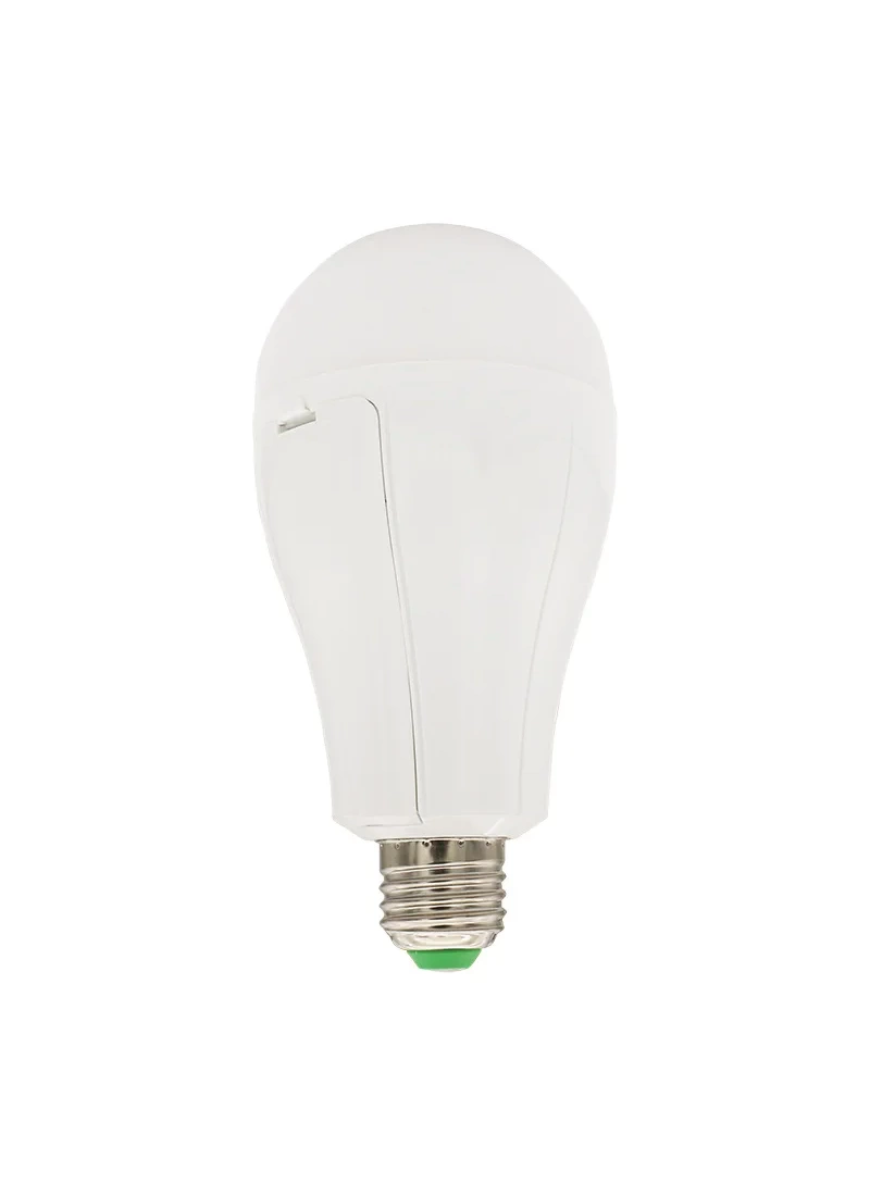 15W Şarjlı LED Ampul Tek Bataryalı – Yüksek Parlaklık, Acil Durum Işığı, 12 Saat Çalışma Süresi, 2400mAh Pil