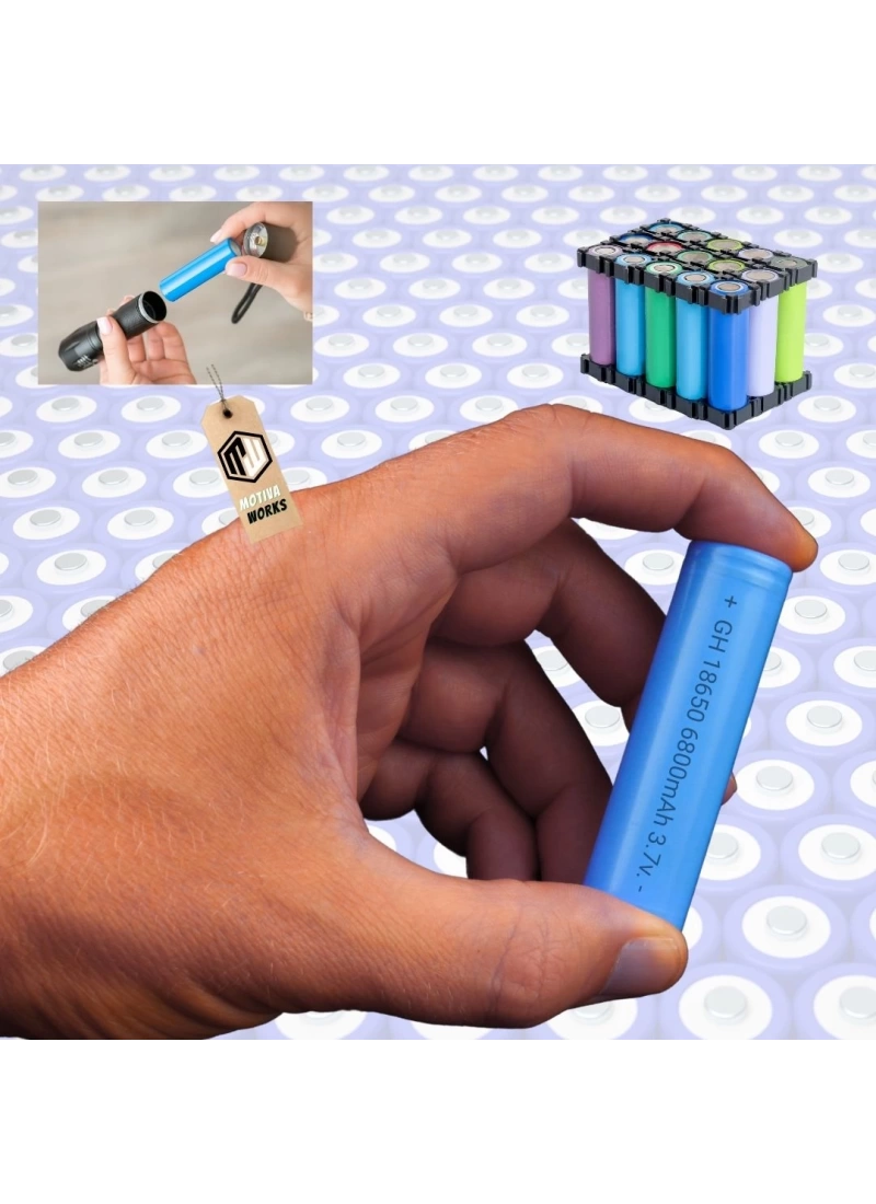 18650 Şarj Edilebilir Pil – 6800mAh 3.7V Lithium Batarya | El Feneri ve Elektronik Cihazlar İçin
