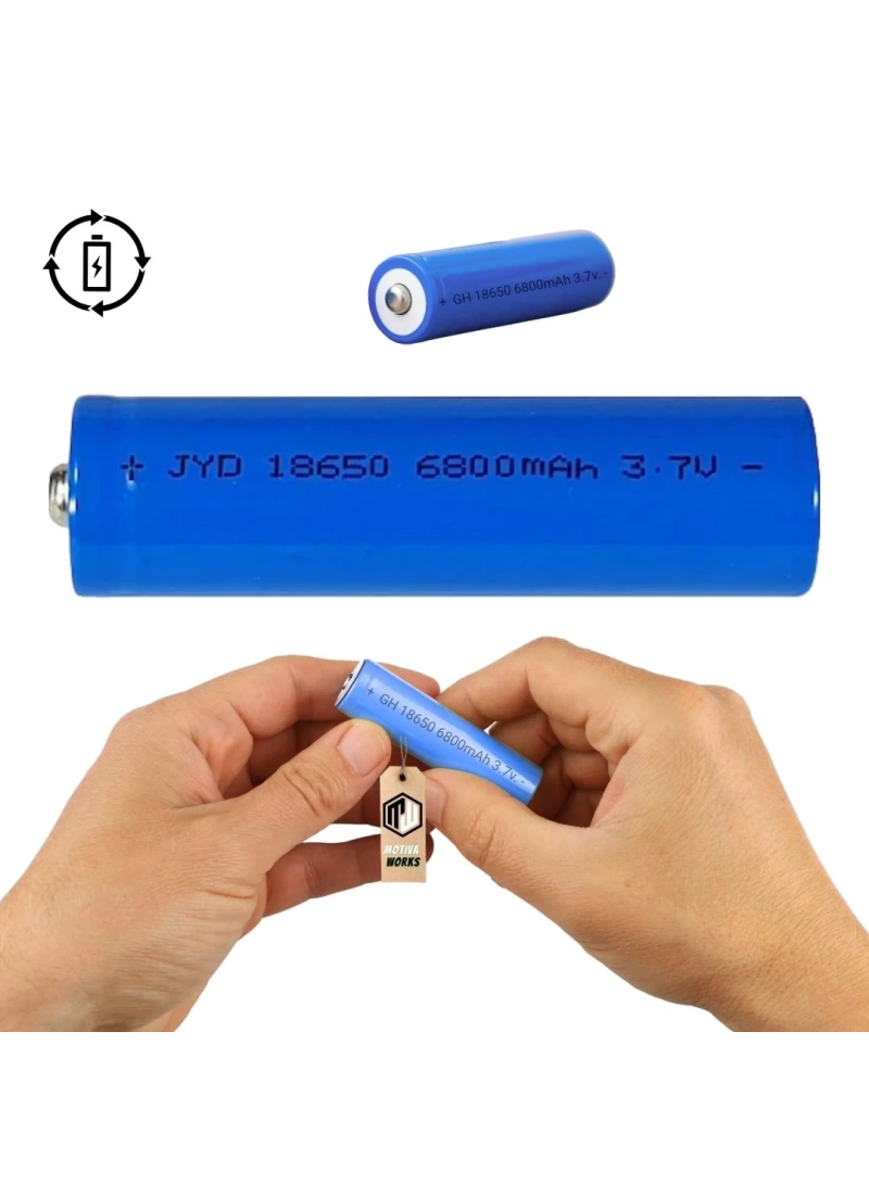 18650 Şarj Edilebilir Pil – 6800mAh 3.7V Lithium Batarya | El Feneri ve Elektronik Cihazlar İçin