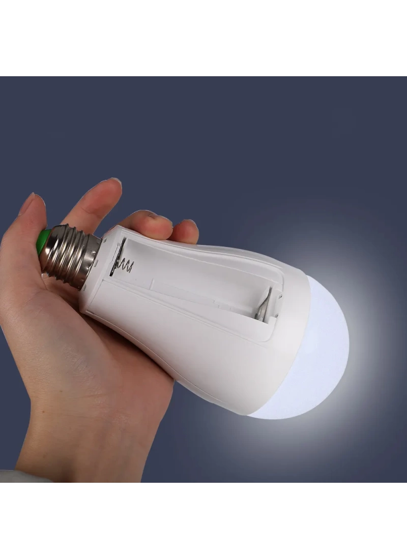 20W Şarjlı LED Ampul Çift Bataryalı – Yüksek Parlaklık, Acil Durum Işığı, 12 Saat Çalışma Süresi, 2400mAh Pil