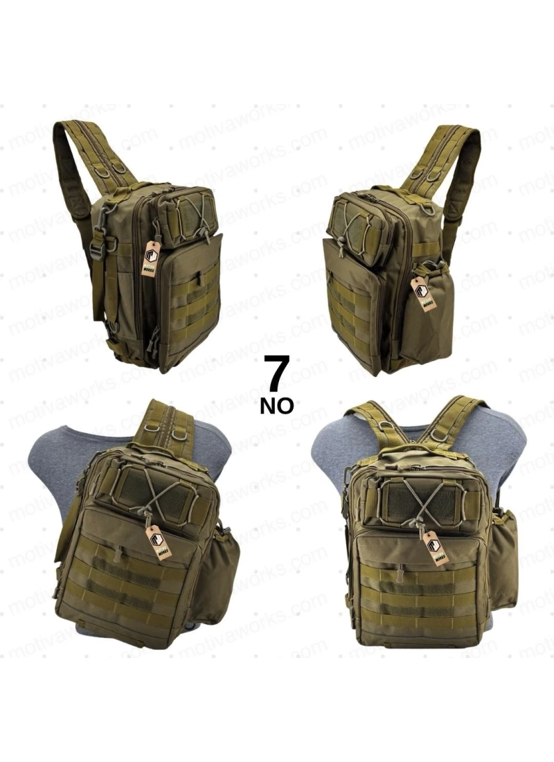 38CM Taktik Outdoot Çöl Tan Desert Sırt veya Çapraz Duble Çanta NO7