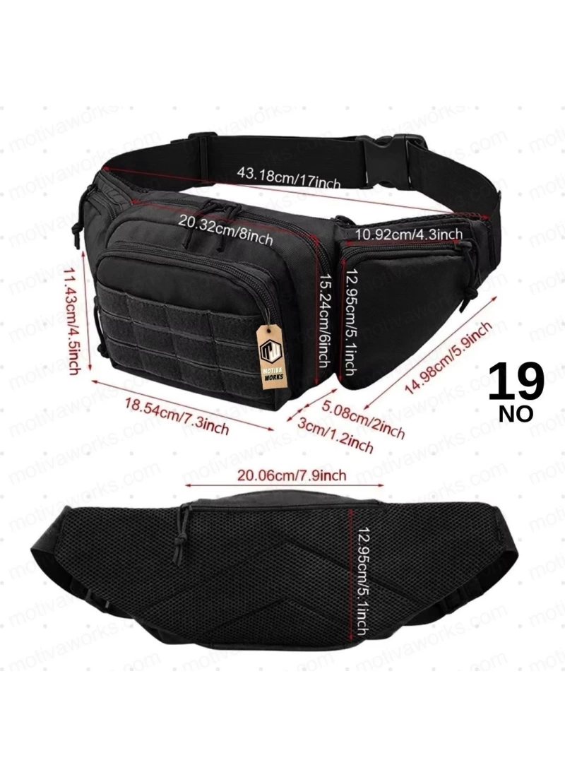 45CM Taktik Outdoor Airsoft Haki Yeşil Bel Çantası NO19