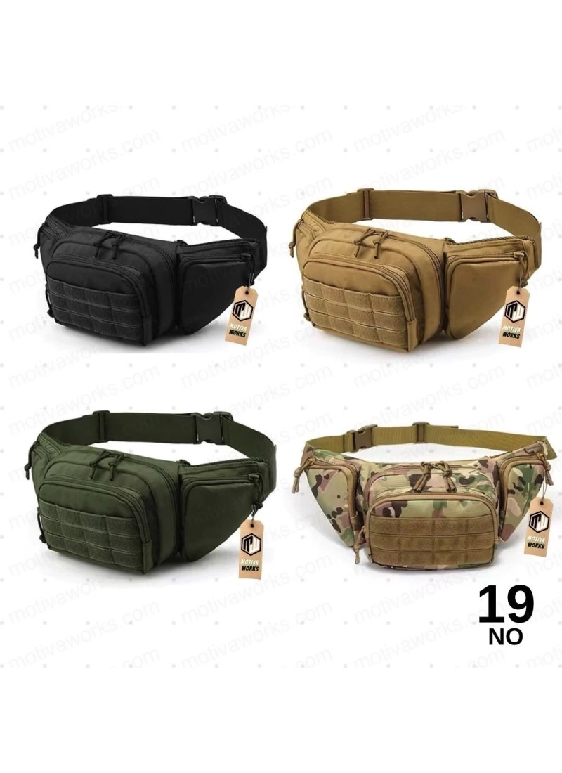 45CM Taktik Outdoor Airsoft Haki Yeşil Bel Çantası NO19