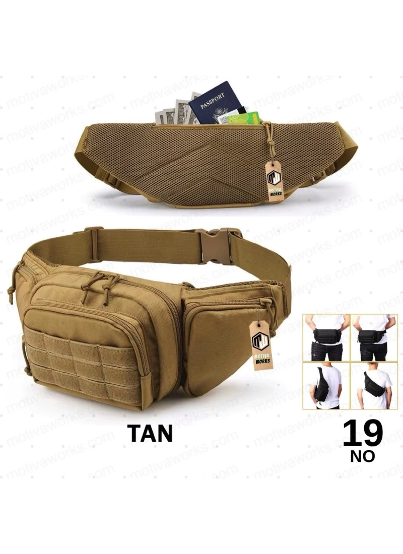 45CM Taktik Outdoor Airsoft Tan Desert Çöl Bel Çantası NO19