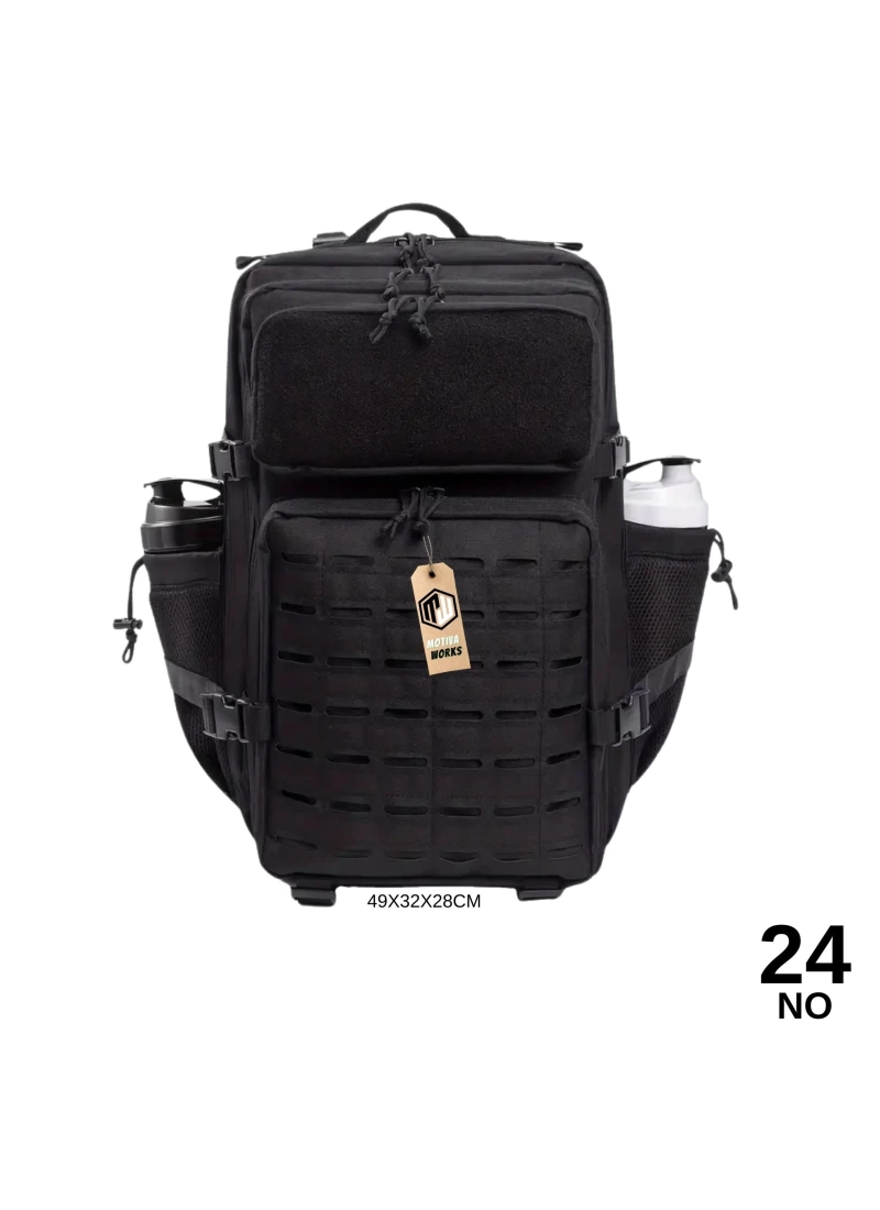 49CM Taktik Siyah Lazer Kesim Outdoor Dağcı Asker Polis Sırt Çantası MW502 NO24