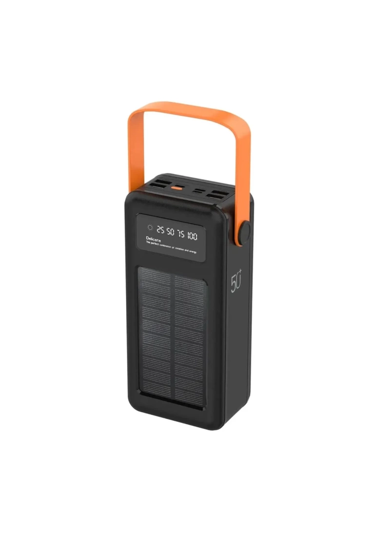 50,000mAh powerbank, LCD göstergeli Solar Güneş Şarjlı, Mikro Type-C Lightning powerbank, hızlı powebank
