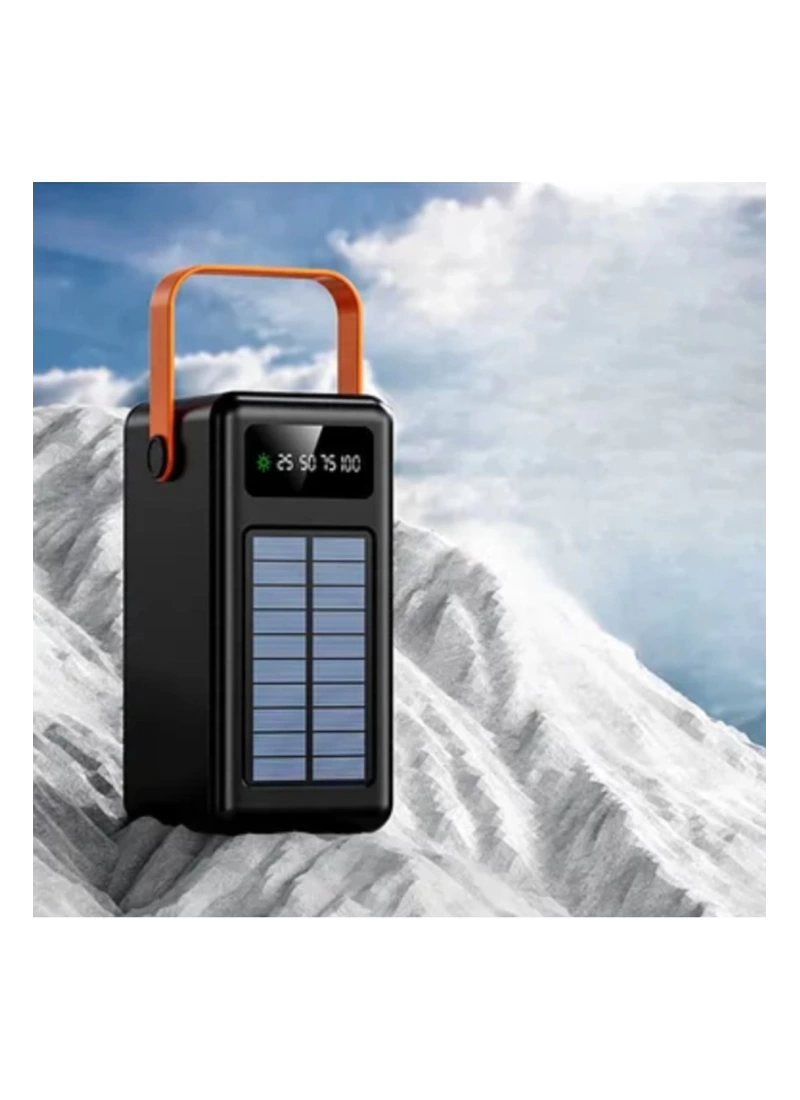50,000mAh powerbank, LCD göstergeli Solar Güneş Şarjlı, Mikro Type-C Lightning powerbank, hızlı powebank