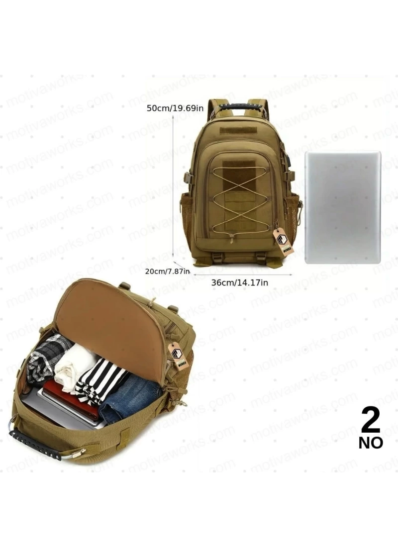 50CM Taktik Siyah Sırt Çantası MW249 NO2