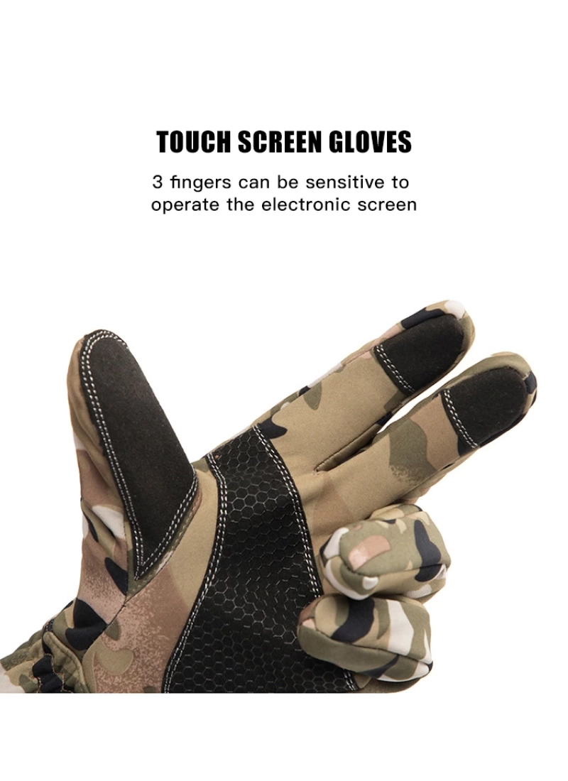 Su Geçirmez Softshell Multicam Motosiklet Taktik Askeri Spor Kışlık Kar Balıkçı Eldiveni