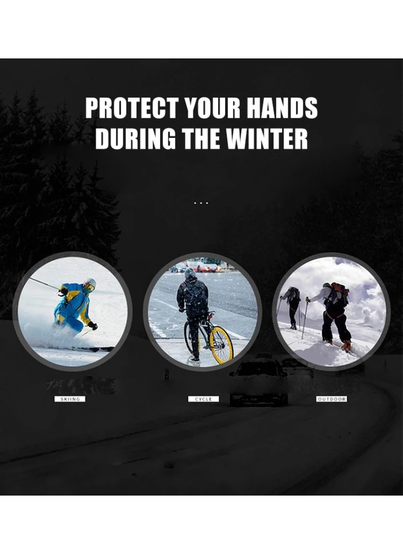 Su Geçirmez Softshell Siyah Motosiklet Taktik Askeri Spor Kışlık Kar Balıkçı Eldiveni