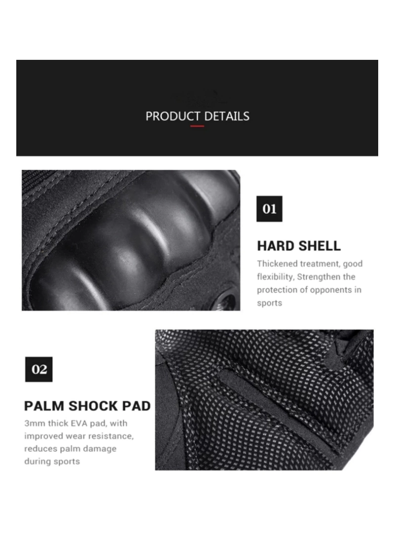 Combat Hard Shell Taktik Eldiven Korumalı Uzun 3 Renk