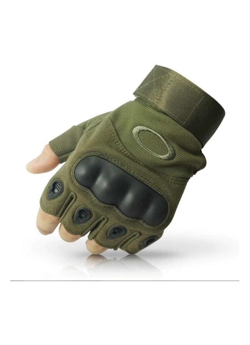Erkek Tactical Kesik Parmak Eldiven Camel