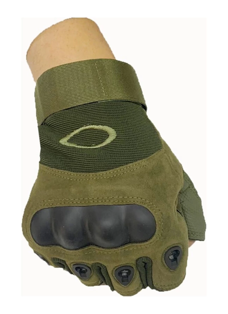 Erkek Tactical Kesik Parmak Eldiven Camel