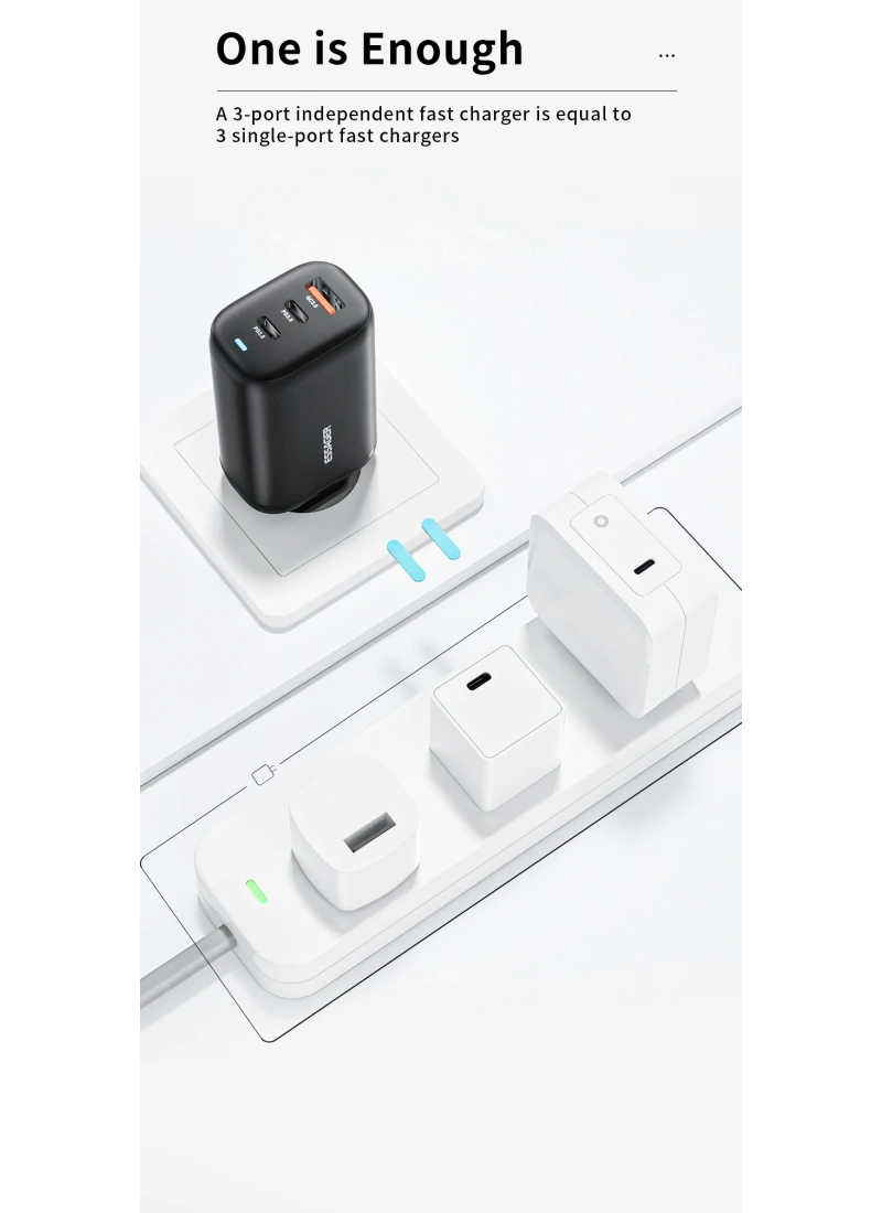 GaN Charger USB Type-C Hızlı Şarj 65W 45W+20W PPS PD QC3.0 Hızlı Şarj Cihazı Macbook Dizüstü Ipad Tablet iPhone Samsung