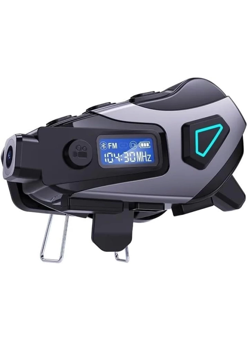 K10 Motosiklet Kask Kameralı Fm Radyo Wifi 5.4 Kulaklık 1080P Su Geçirmez 32GB MicroSD Dahil